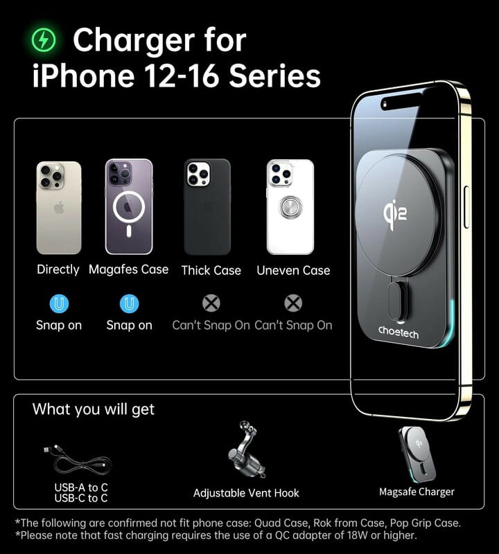 Автомобільний зарядний пристрій Choetech T231-F-101XACBK