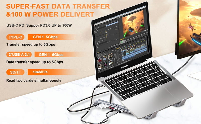 USB-хаб Choetech HUB-M48-GY USB Type-C 7-в-1