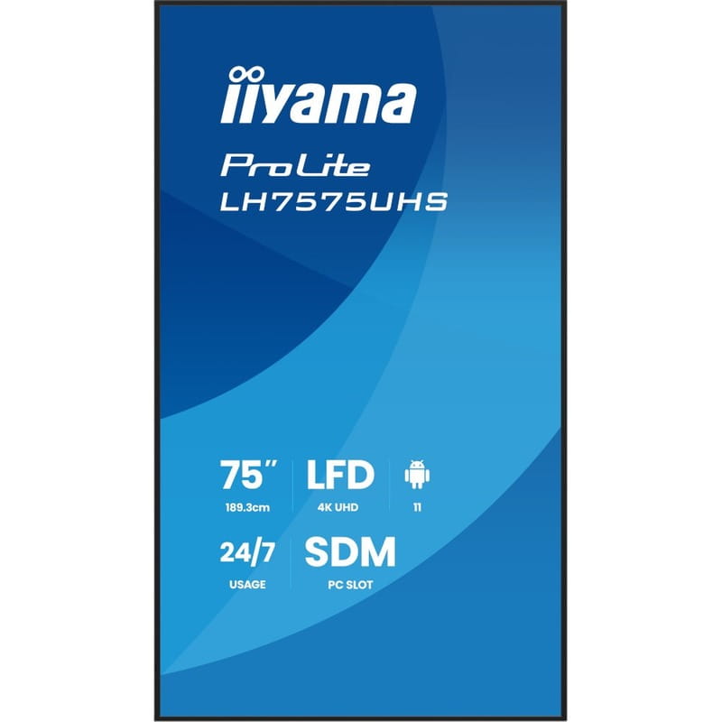 Дисплей 75" Iiyama ProLite LH7575UHS-B2AG IPS Black