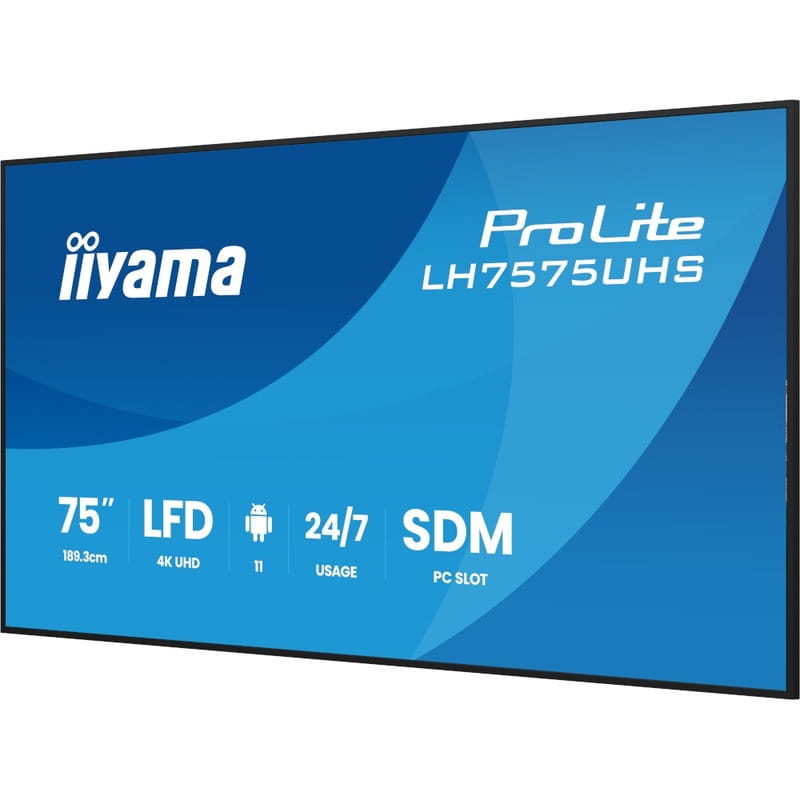 Дисплей 75" Iiyama ProLite LH7575UHS-B2AG IPS Black