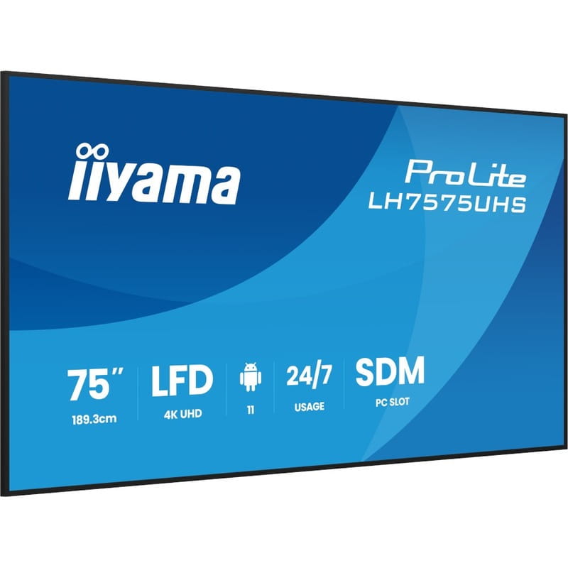 Дисплей 75" Iiyama ProLite LH7575UHS-B2AG IPS Black