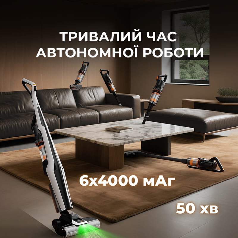 Аккумуляторный моющий пылесос Deerma VX300 MIX 4 в 1 (DEM-VX300_MIX)