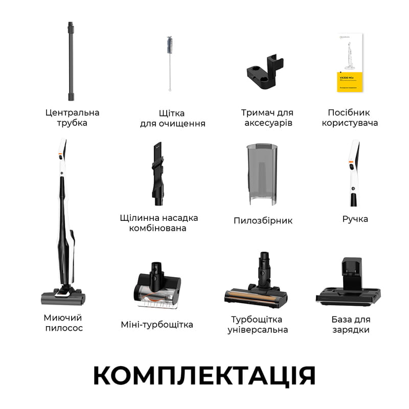 Аккумуляторный моющий пылесос Deerma VX300 MIX 4 в 1 (DEM-VX300_MIX)