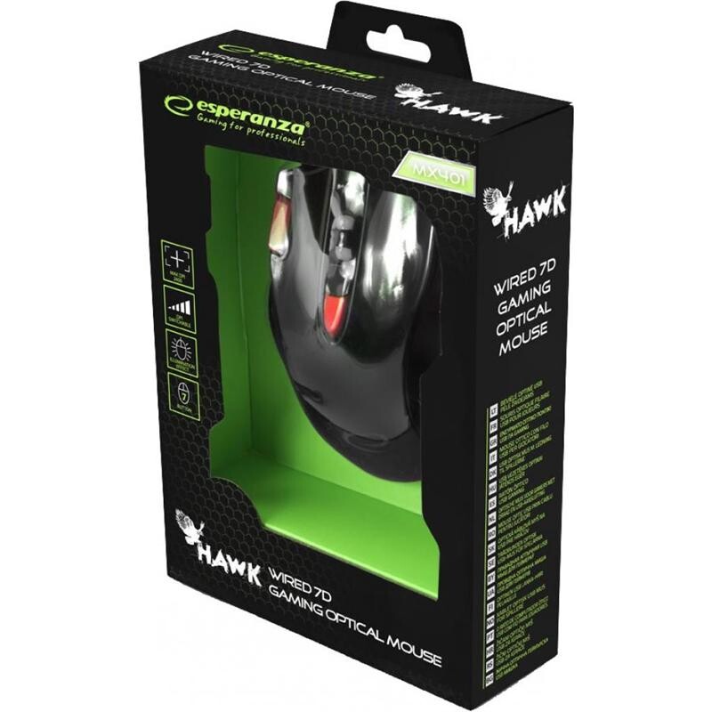 Мышь Esperanza MX401 Hawk (EGM401KR) Black/Red USB