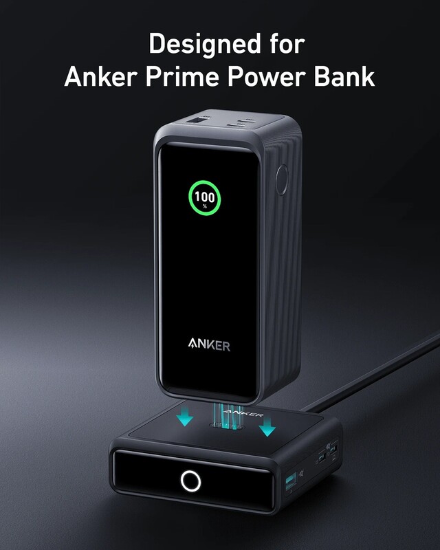 Мережевий зарядний пристрій Anker Prime 100W, 2xUSB-C, 1xUSB-A, Pogo pin Black (A1902311)