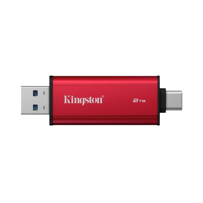 Накопитель внешний SSD USB 2TB Kingston Dual Portable Red (SPSD/2TB)