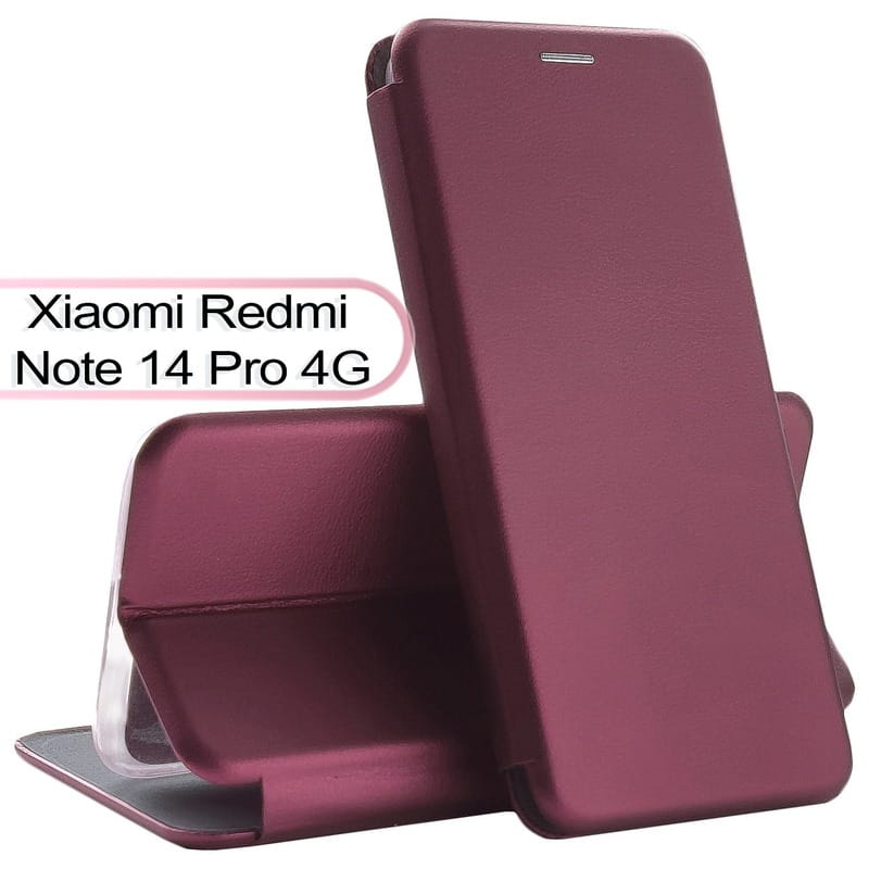 Чeхол-книжка BeCover Exclusive для Xiaomi Redmi Note 14 Pro 4G Red Wine (713525)