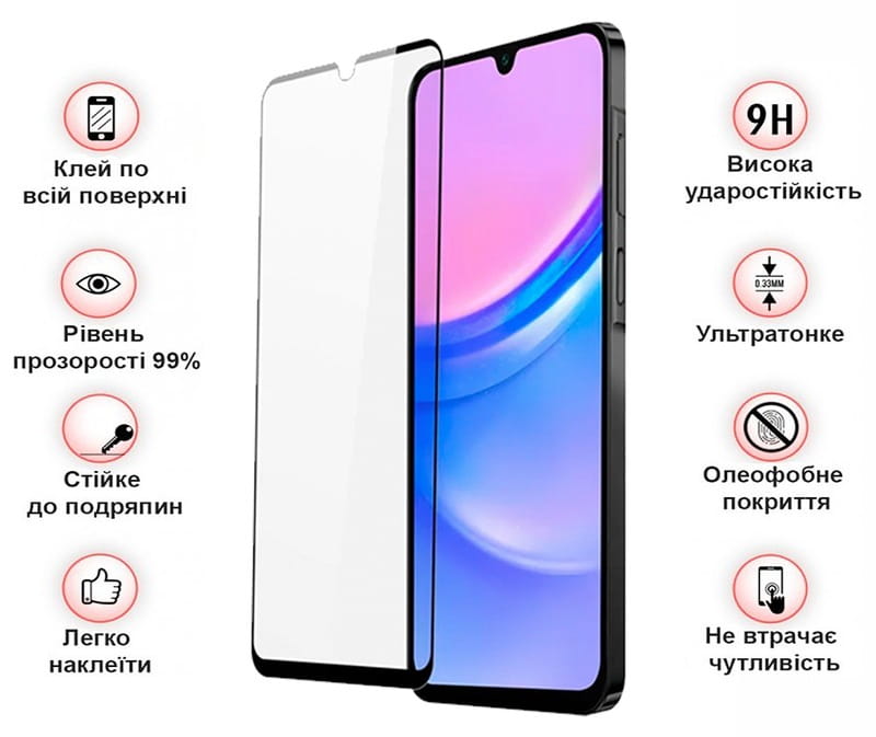 Захисне скло BeCover для Samsung Galaxy A17 5G SM-A176 Black (713732)