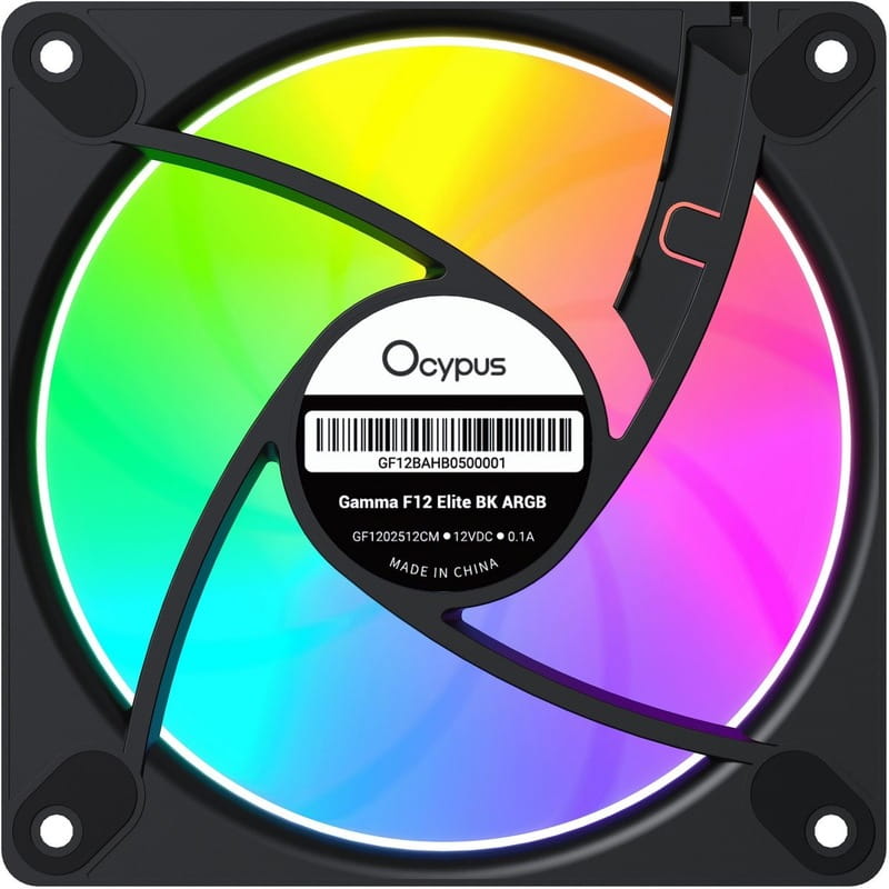 Вентилятор Ocypus Gamma F12 Elite Black (GAMMA-F12-BK1AM00E-GL)