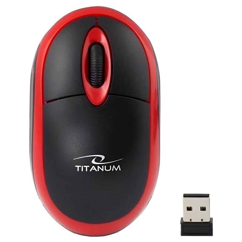 Мышь беспроводная Esperanza Titanum TM116R Black-Red USB