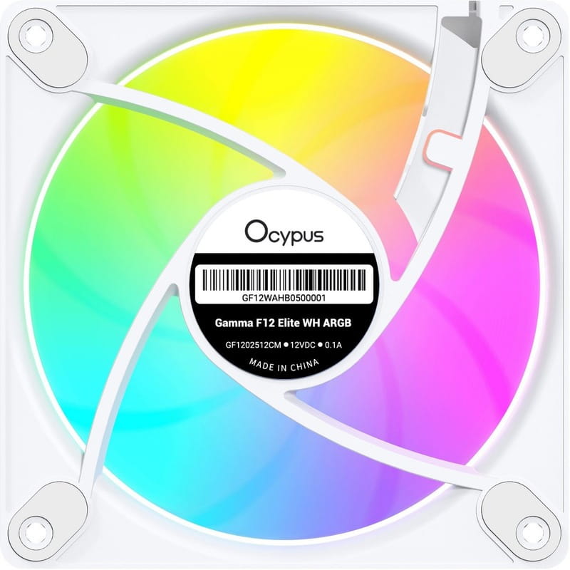 Вентилятор Ocypus Gamma F12 Elite ARGB White (GAMMA-F12-WH1AM00E-GL)