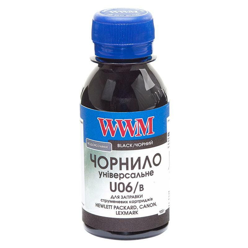 Чернила WWM Canon/HP/Lexmark Universal Black (U06/B-2) 100г