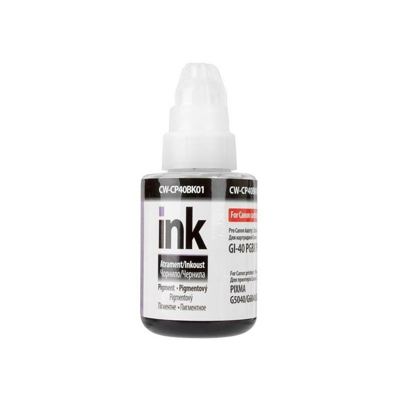 Чернила CW Canon GI-40 PIXMA GM2040/G5040/G604 (CW-CP40BK01) Black Pigment, 135мл