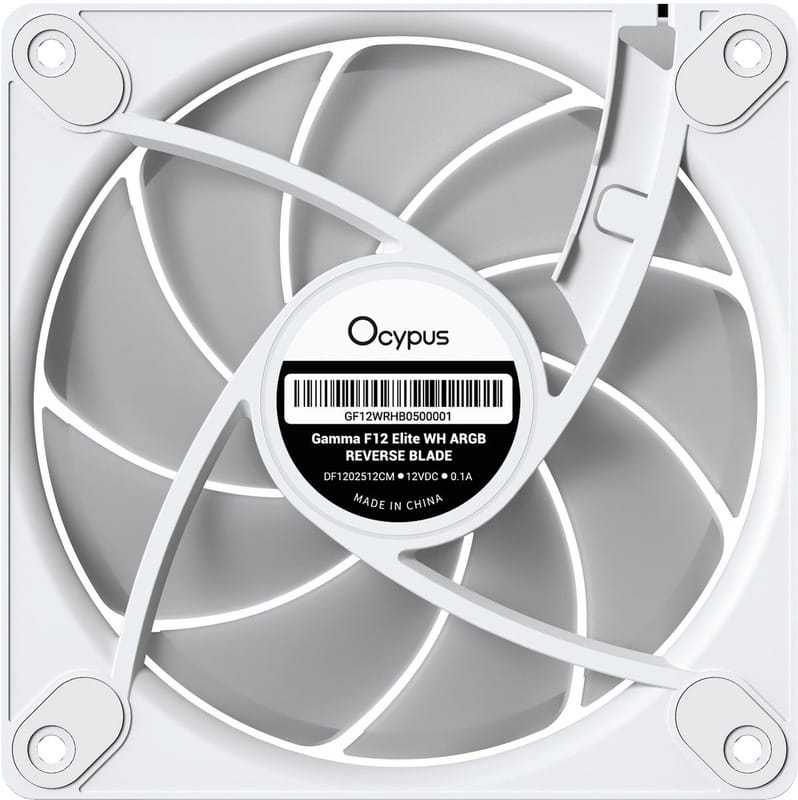 Вентилятор Ocypus Gamma F12 Elite ARGB Reverse Blade White - 3 Pack (GAMMA-F12-WH3AM01E-GL)