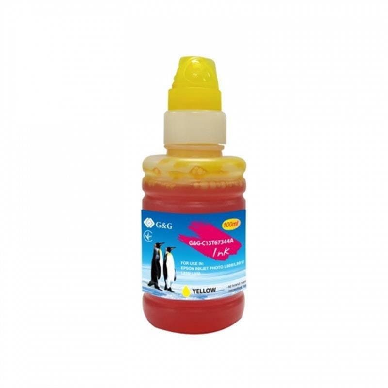 Чорнило G&G Epson L800/L810/L850 (Yellow) (G&G-C13T67344A) (T6734) 100мл