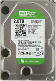 Накопитель HDD SATA 2.0TB WD Green 5400rpm 64МB (WD20EZRX) Refurbished