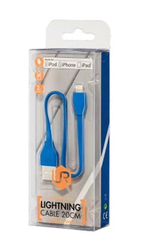 Кабель Trust Urban Flat USB - Lightning 0.2m, Blue (20132)