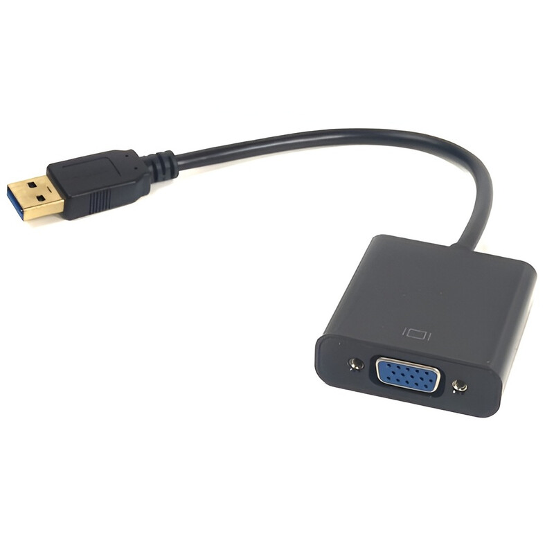 Кабель-переходник PowerPlant (CA910380) USB 3.0 M - VGA F