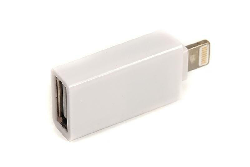 Переходник PowerPlant OTG USB2.0-Lightning, White (CA910403)
