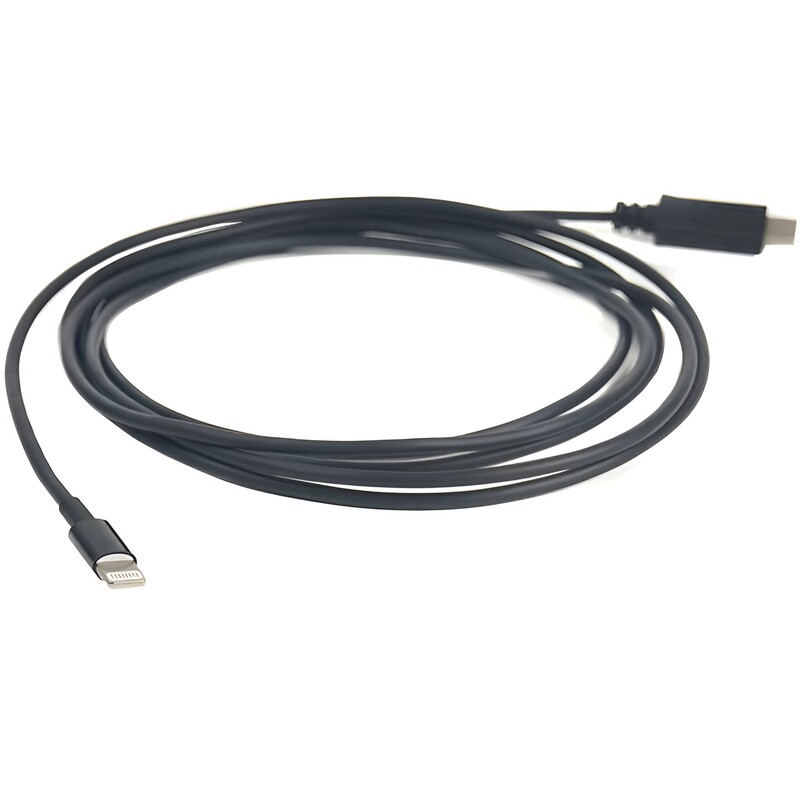 Кабель PowerPlant USB Type-C-Lightning, 2м Black (CA910489)