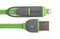 Фото - Кабель PowerPlant Quick Charge Flat USB2.0-MicroUSB-Lightning, 2м Green (CA910502) | click.ua