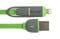 Фото - Кабель PowerPlant Quick Charge Flat USB2.0-MicroUSB-Lightning, 2м Green (CA910502) | click.ua