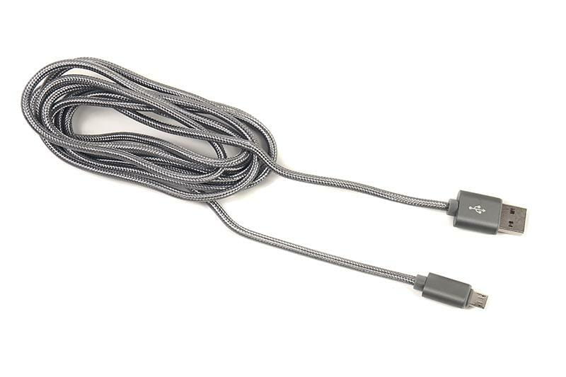Кабель PowerPlant (CA910519) Quick Charge USB 2.0 AM – Micro, 2м, Grey