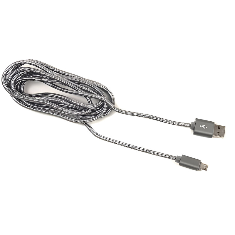 Кабель PowerPlant (CA910519) Quick Charge USB 2.0 AM – Micro, 2м, Grey