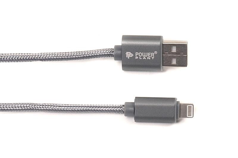 Кабель PowerPlant Quick Charge USB2.0-Lightning, 2м Grey (CA910526)
