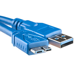 Кабель PowerPlant (KD00AS1229) USB3.0(AM)-MicroUSB3.0(BM), 0.1м, Blue