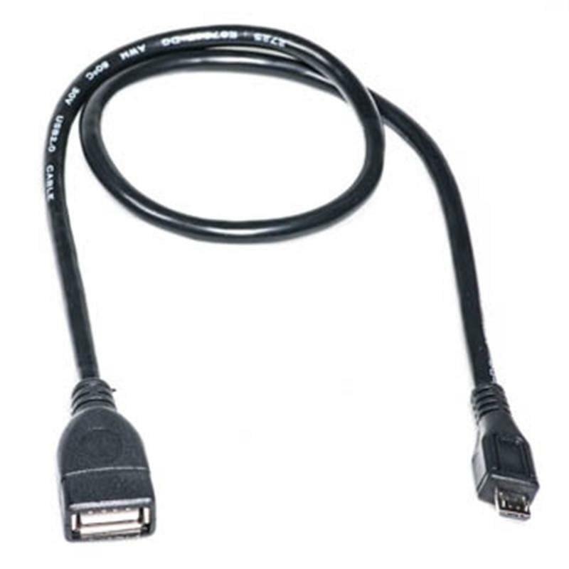 Кабель PowerPlant (KD00AS1233) USB2.0(AF)-MicroUSB(AM), OTG, 0.5м, Black