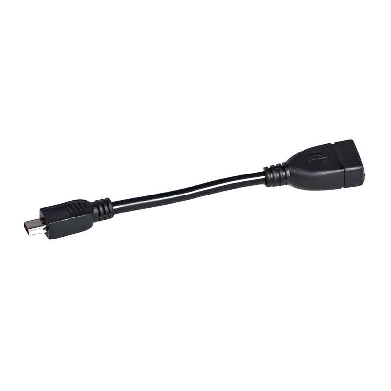 Кабель PowerPlant (KD00AS1234) USB2.0(AF)-MiniUSB(AM), OTG, 0.1м, Black