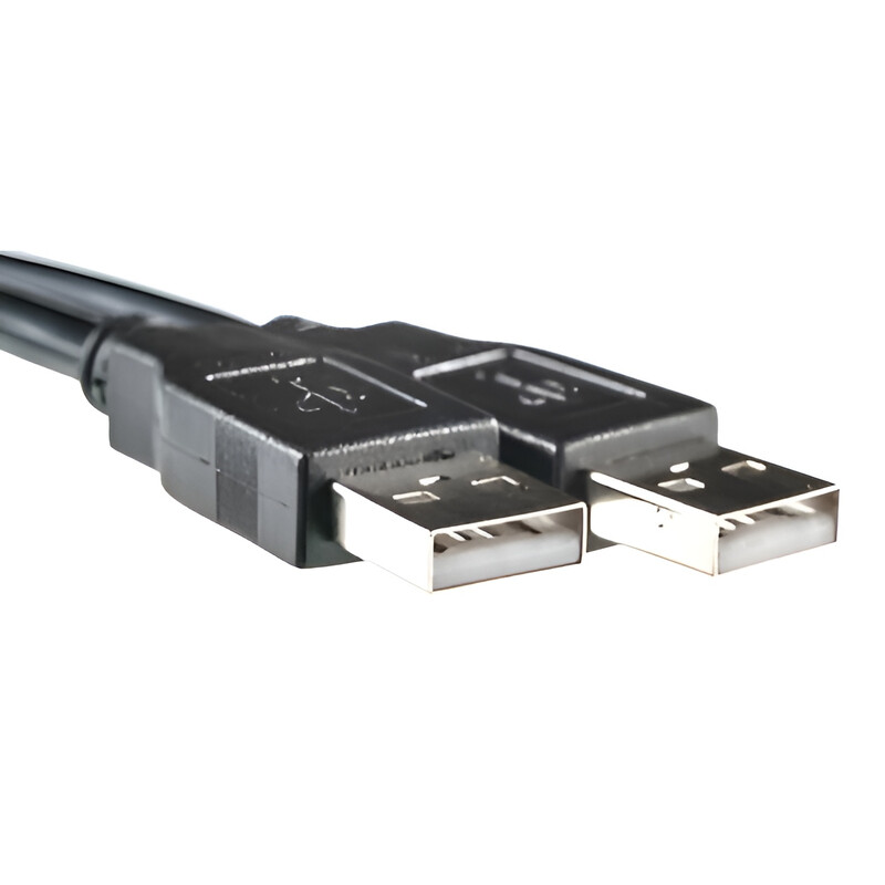 Кабель PowerPlant (KD00AS1216) USB2.0(AM)-USB2.0(AM), 5м, One ferrite, Black