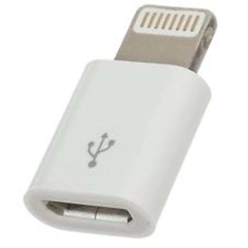 Адаптер PowerPlant MicroUSB - Lightning White (DV00DV4047)