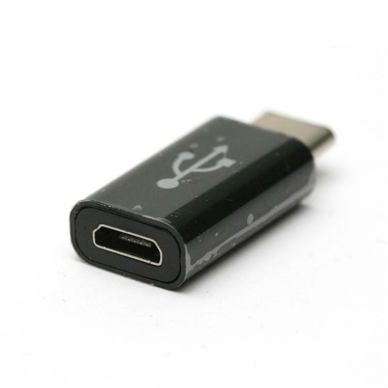 Переходник PowerPlant (KD00AS1260) microUSB(AF)-USB Type-C(M), Black
