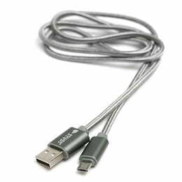Кабель PowerPlant (KD00AS1287) USB2.0(AM)-MicroUSB2.0(AM), 1м, Grey