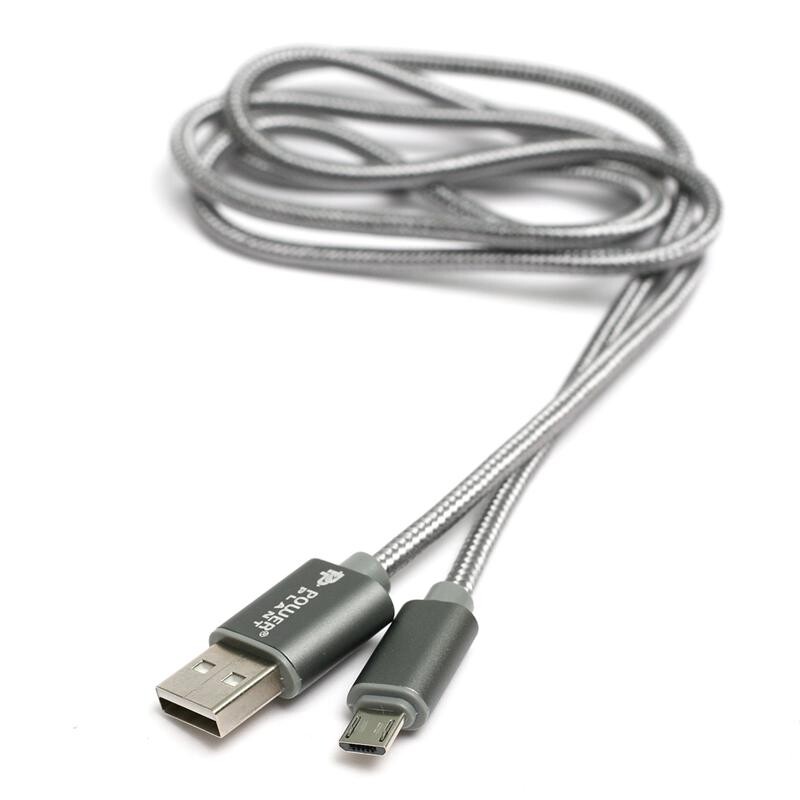 Кабель PowerPlant (KD00AS1287) USB2.0(AM)-MicroUSB2.0(AM), 1м, Grey