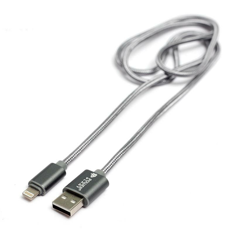 Кабель PowerPlant USB2.0-Lightning, 1м Grey (KD00AS1288)