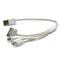 Фото - Кабель PowerPlant USB - microUSB - miniUSB - Lightning - Apple 30pin, 0.3м White (KABUSBALL) | click.ua