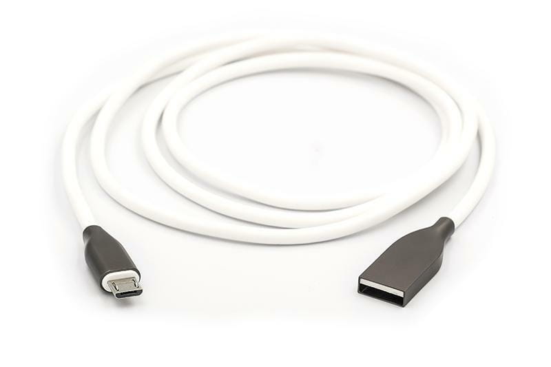 Кабель PowerPlant USB-microUSB, 1м White (CA910700)
