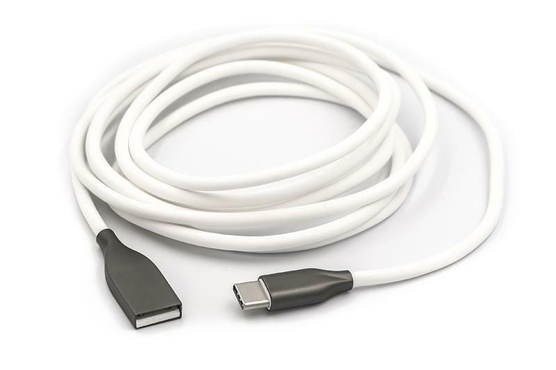 Кабель PowerPlant USB-USB Type-C, 2м White (CA910748)