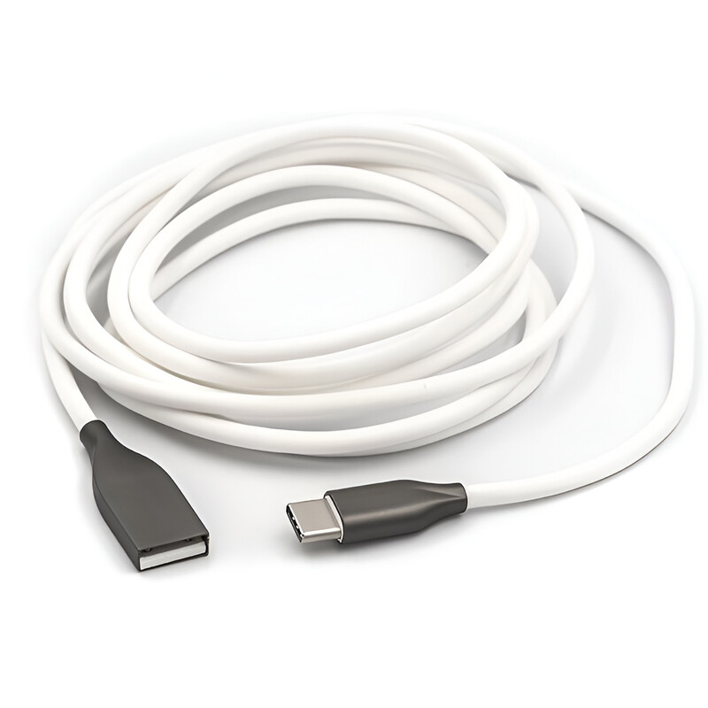 Кабель PowerPlant USB-USB Type-C, 2м White (CA910748)
