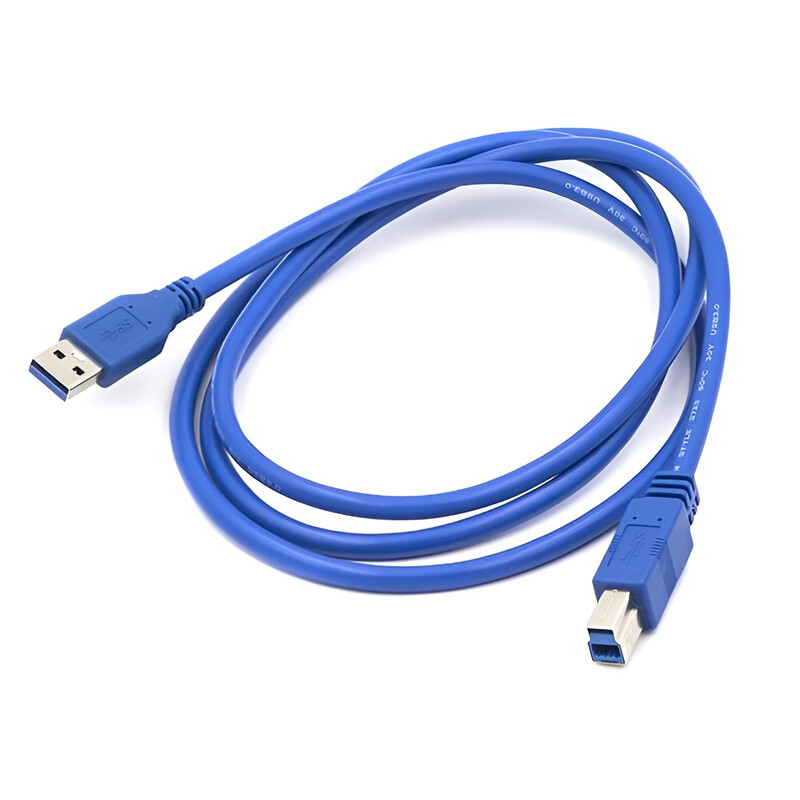 Кабель PowerPlant (CA911110) USB 3.0 AM - BM, 1.5м, синій