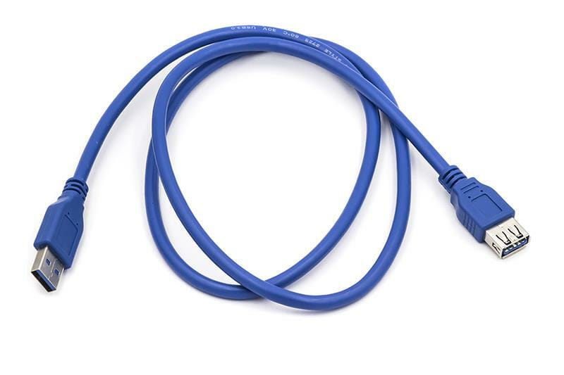 Кабель PowerPlant (CA911134) USB 3.0 AF - AM, 1м, синий