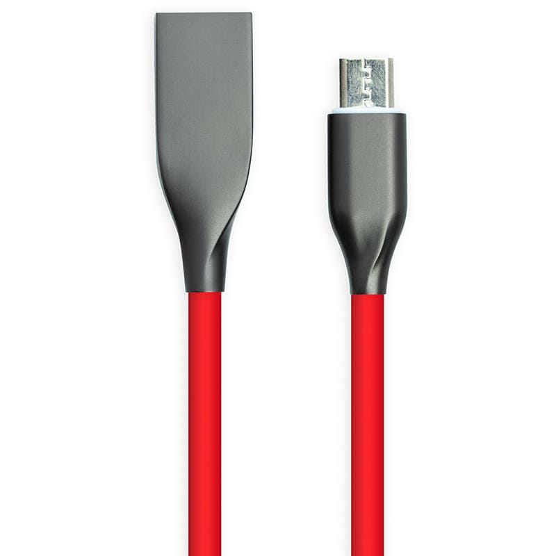Кабель PowerPlant USB-microUSB, 2м, силикон, Red (CA911370)