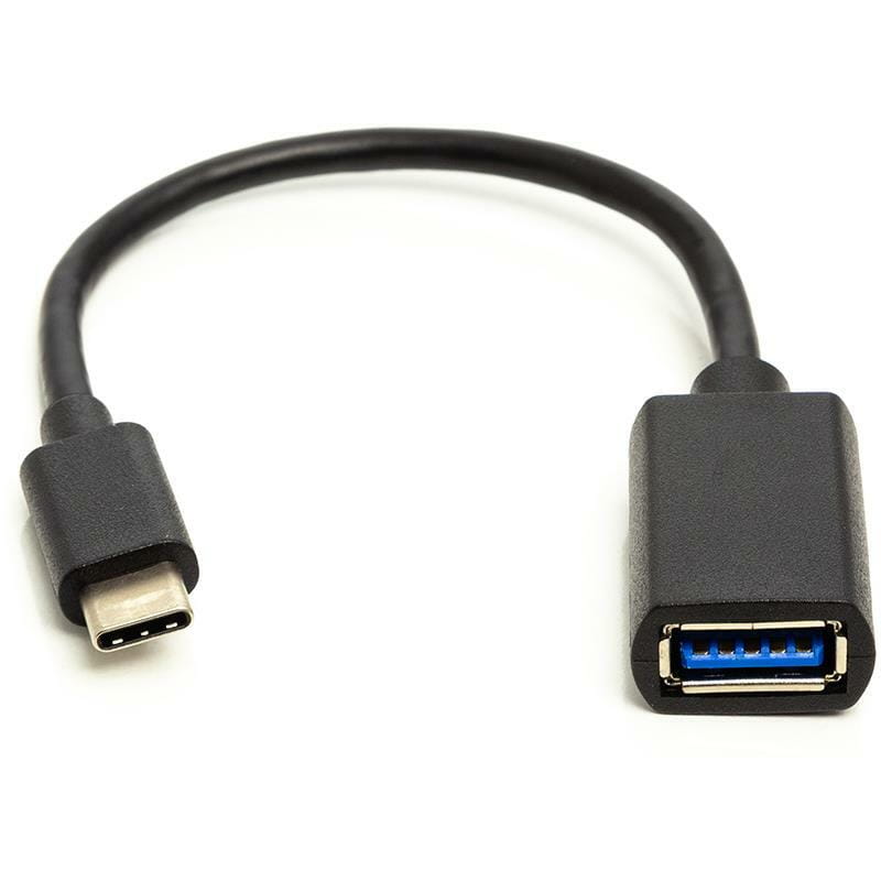 Кабель PowerPlant (CA911837) USB2.0(AF)-USB Type-C(AM), OTG, 0.1м, Black