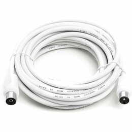 Кабель коаксиальний PowerPlant (CA911936) 5 м, White