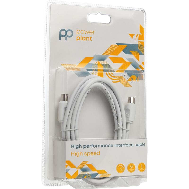 Кабель коаксиальний PowerPlant (CA911943) 3 м, White