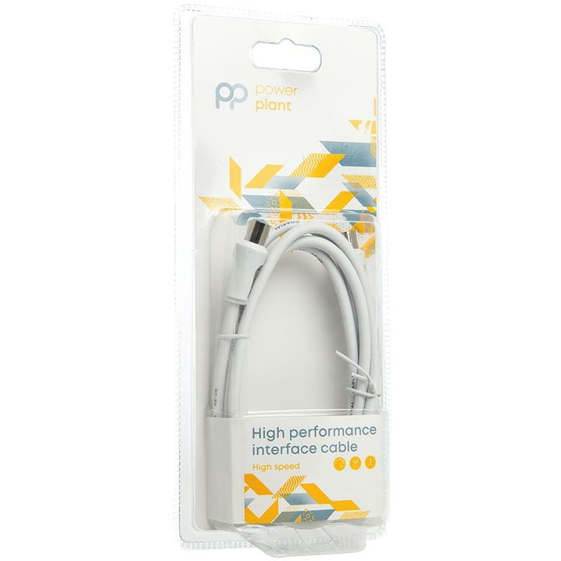 Кабель коаксиальний PowerPlant (CA911950) 1.5 м, White