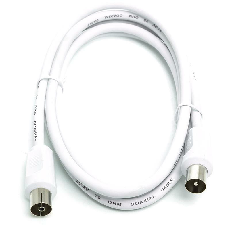 Кабель коаксиальний PowerPlant (CA911950) 1.5 м, White